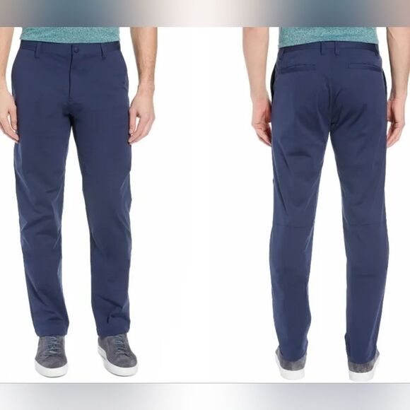 Rhone Commuter Pants Mens 33 Navy Blue Straight Stretch Flex Knit - Picture 1 of 12